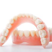 Closeup of a set of full dentures in Chula Vista