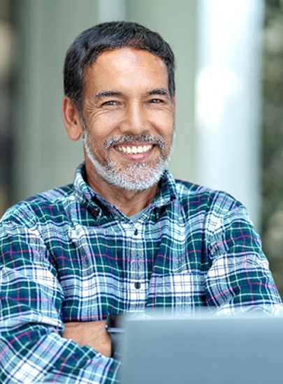 Confident man with dentures in Chula Vista