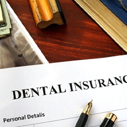 Dental insurance form resting on a table