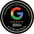 300 plus google reviews stamp