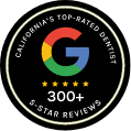 300 plus google reviews stamp