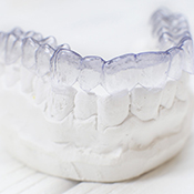 Clear aligner on dental mold