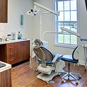 Modern dental exam room