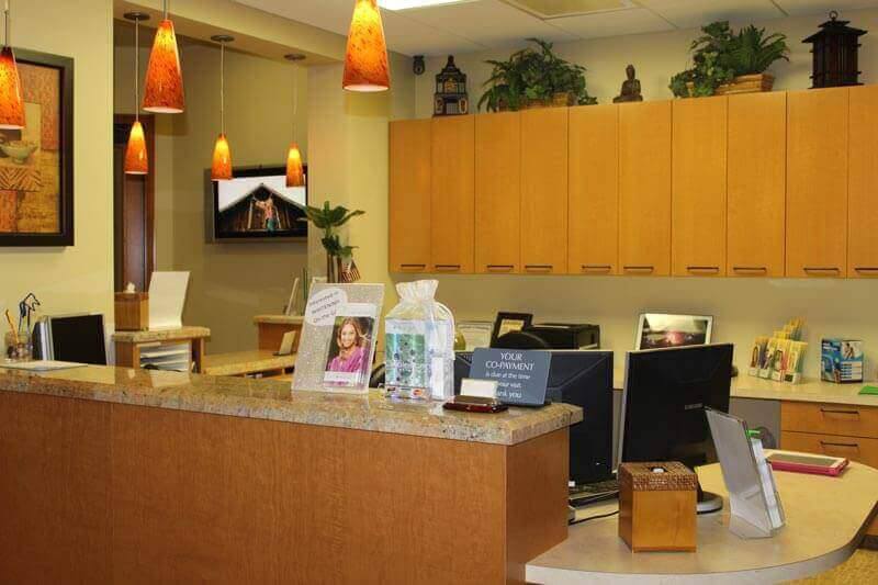 Dental office reception desk