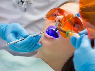 Man having cavity treated